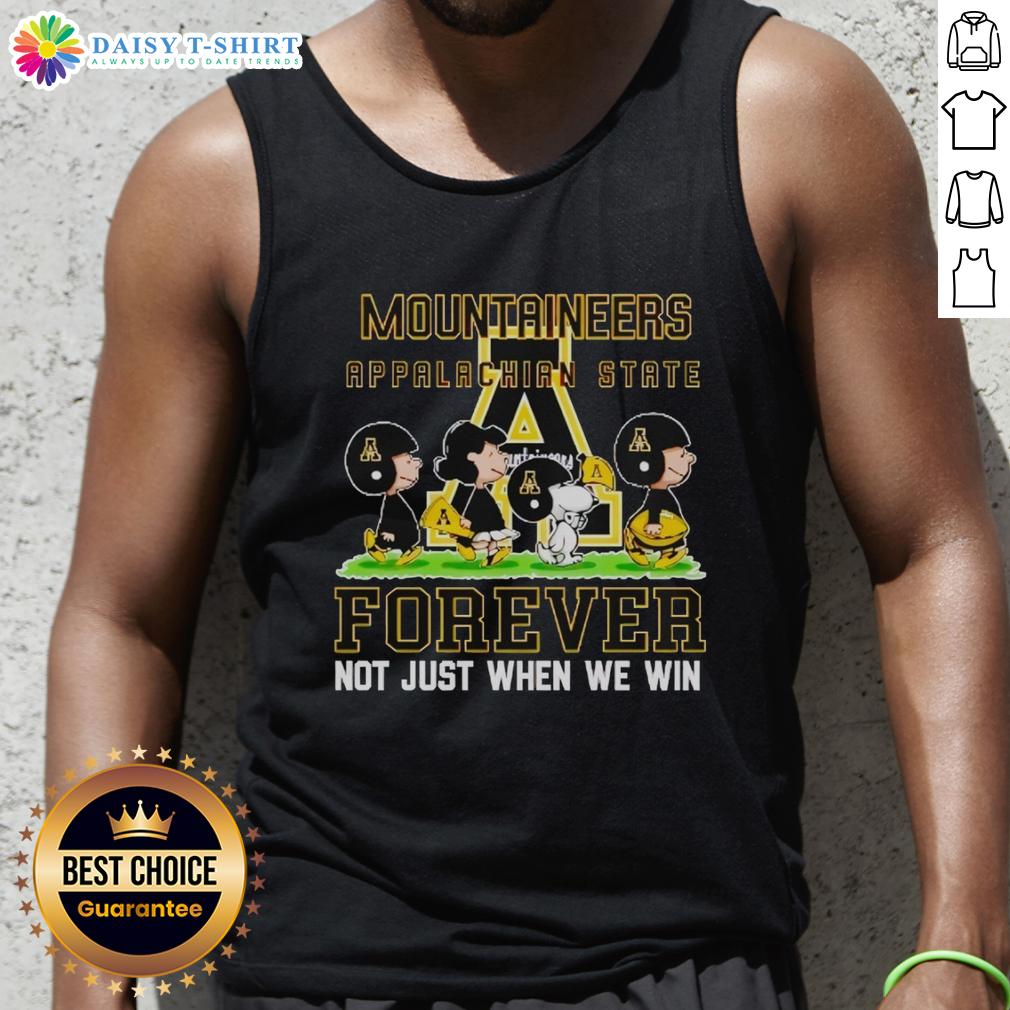 Pretty Peanuts Appalachian State Mountaineers Forever Not Just When We Win Tank Top Pretty Peanuts Appalachian State Mountaineers Forever tank top, perfect for fans celebrating team spirit and pride.