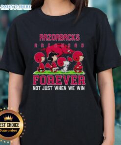 Pretty Peanuts Arkansas Razorbacks Forever Tee for ladies, celebrating team spirit and pride beyond just winning games.