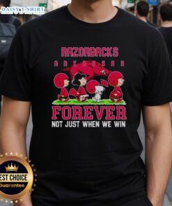 Pretty Peanuts Arkansas Razorbacks Forever T-Shirt in vibrant colors, showcasing team spirit beyond just winning.