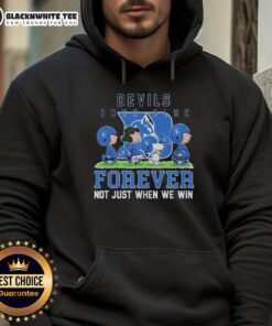 Duke Blue Devils hoodie featuring 'Pretty Peanuts Forever Not Just When We Win' design, perfect for fans.