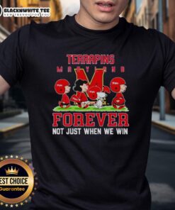 Alt Text: Pretty Peanuts Maryland Terrapins Forever T-Shirt in red, celebrating team spirit beyond just winning.