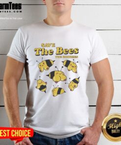 Pretty Save The Bees Boobees T-Shirt featuring a cute bee graphic, perfect for eco-friendly fashion lovers.