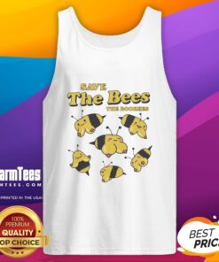 Pretty Save The Bees Boobees Tank Top featuring a vibrant bee graphic, perfect for eco-conscious fashion lovers.