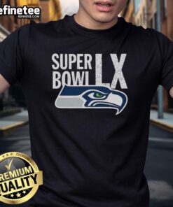 Alt Text: Pretty Seattle Seahawks NFC Championship 2026 Super Bowl LX T-Shirt featuring vibrant team colors and logo design.