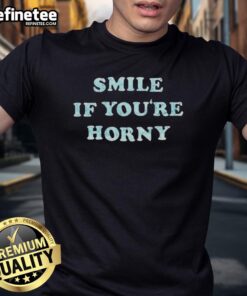 Vintage Cheech and Chong t-shirt featuring 'Pretty Smile If You're Horny' design, perfect for fans of classic stoner humor.