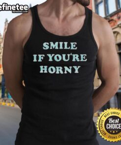 Vintage Cheech and Chong tank top featuring 'Pretty Smile if You're Horny' design, perfect for fans of classic humor.