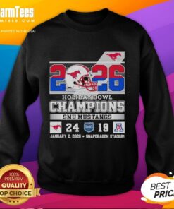 SMU Mustangs sweatshirt celebrating victory over Arizona Wildcats at the 2026 Holiday Bowl champions.