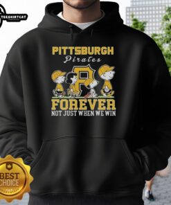 Pretty Snoopy and Charlie Brown Pittsburgh Pirates baseball hoodie, celebrating fandom forever, not just when we win.