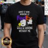 Pretty Snoopy and Woodstock graphic tee with 'Working at FedEx would be boring without me' text, perfect for fans.