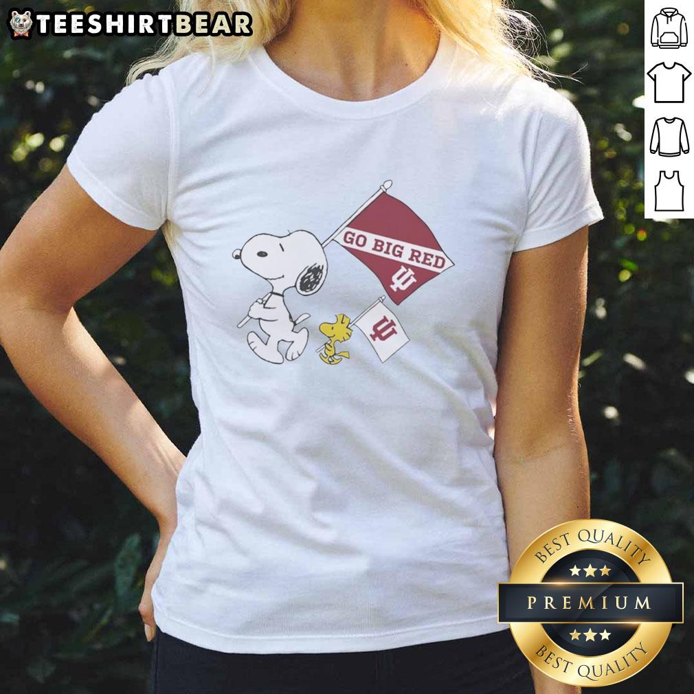 pretty-snoopy-and-woodstock-holding-indiana-hoosiers-flag-national-champions-2025-go-big-red-ladies-tee Alt Text: Pretty Snoopy and Woodstock holding Indiana Hoosiers flag celebrating National Champions 2025 on ladies tee.