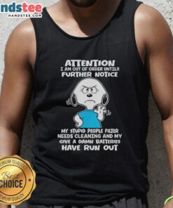 Pretty Snoopy tank top with 'My Stupid People Filter Needs Cleaning' text, perfect for casual summer outfits.