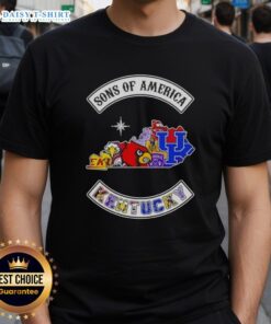 Pretty Son Of America Kentucky Map Sports Logos Combine T-Shirt featuring vibrant graphics and state pride design.