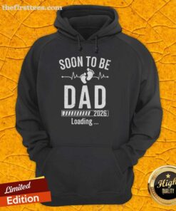 Pretty Soon To Be Dad Est 2026 Loading Hoodie in gray, perfect gift for expectant fathers celebrating fatherhood.