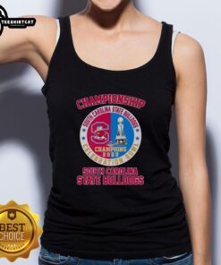 Alt Text: South Carolina State Bulldogs Celebration Bowl Champions 2025 logo tank top showcasing team pride and victory.