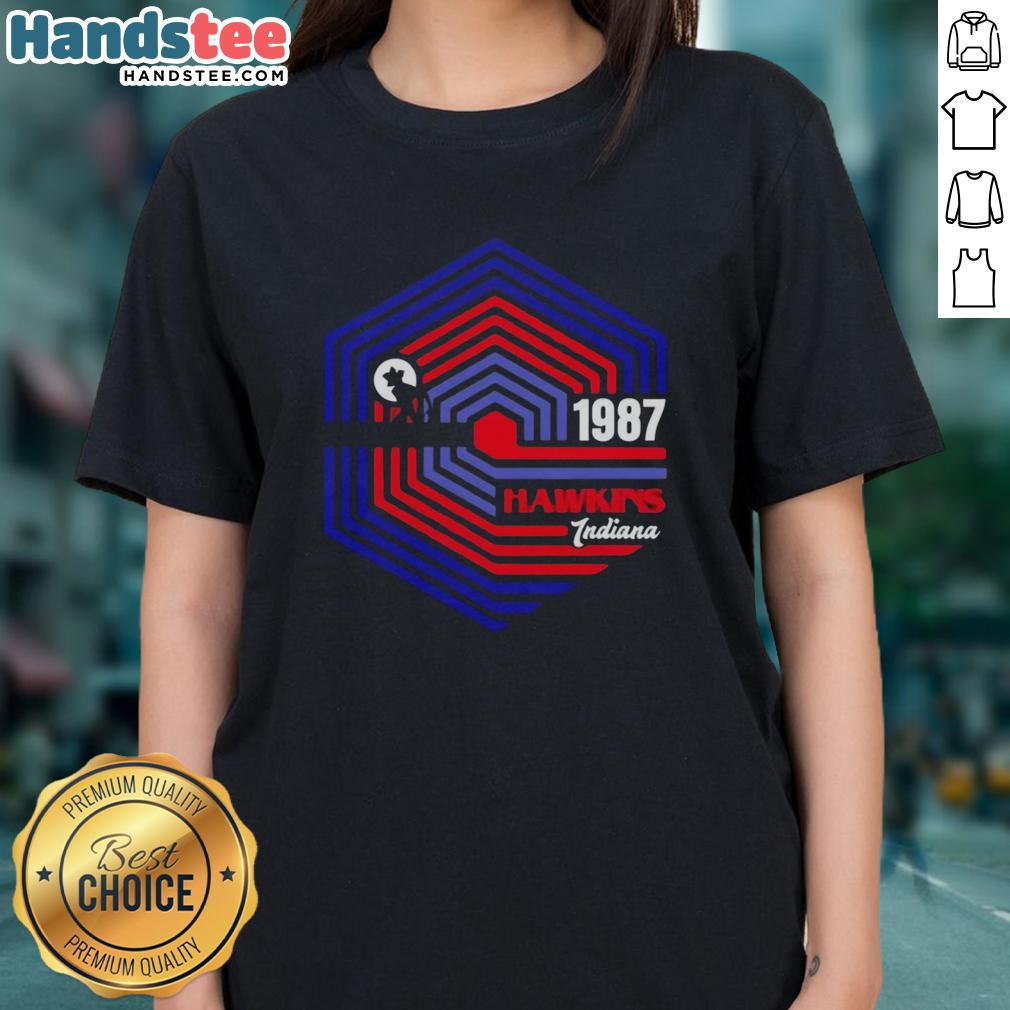 pretty-stranger-1987-stranger-things-hawkins-indiana-ladies-tee Pretty Stranger 1987 tee featuring Hawkins, Indiana theme inspired by Stranger Things, perfect for fans and casual wear.