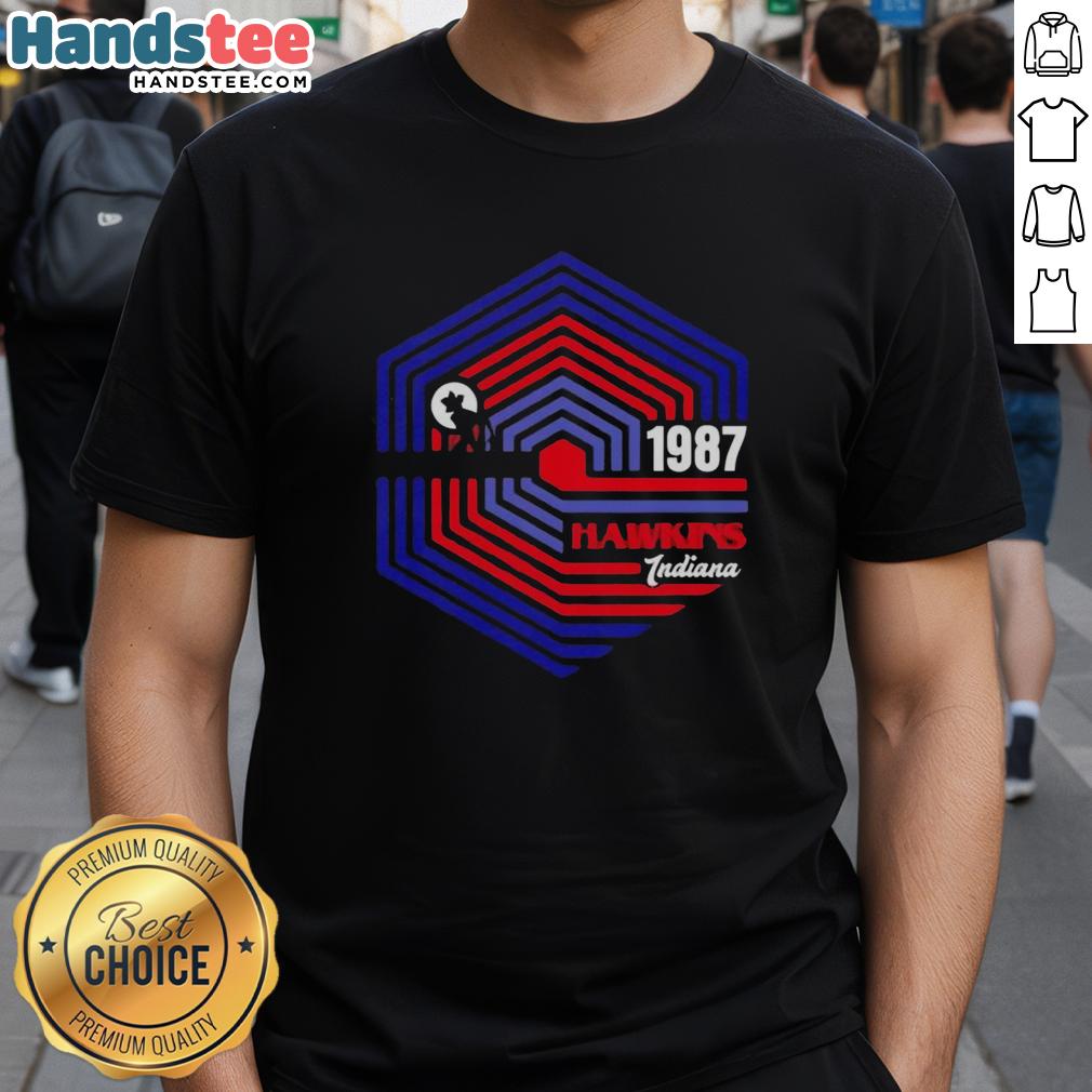 pretty-stranger-1987-stranger-things-hawkins-indiana-t-shirt-1 Pretty Stranger 1987 Stranger Things T-Shirt featuring Hawkins Indiana design, perfect for fans of the Netflix series.