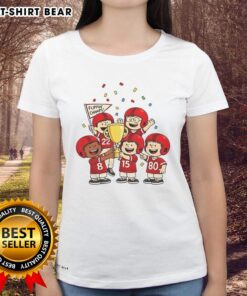 Pretty The Peanuts Flippin Champs Peanuts Ladies Tee featuring vibrant colors and a stylish design for Peanuts fans.