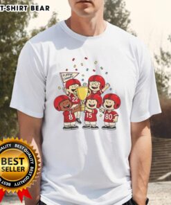 Pretty The Peanuts Flippin' Champs Peanuts T-Shirt featuring colorful cartoon graphics and a fun design for fans.