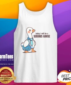 Alt Text: Pretty Today I Will Be A Serious Goose tank top featuring a playful goose graphic and vibrant colors.