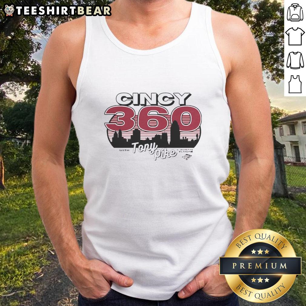 pretty-tony-pike-cincy-360-with-tony-pike-tank-top Pretty Tony Pike wearing a Cincy 360 tank top, showcasing Cincinnati pride and style at a local event.