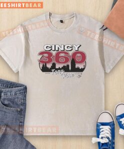 Pretty Tony Pike in a Cincy 360 washed t-shirt, showcasing Cincinnati pride and style at a local event.