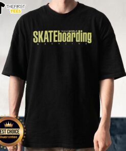Pretty Transworld Skateboarding Magazine T-Shirt featuring bold graphics and a stylish design for skate enthusiasts.