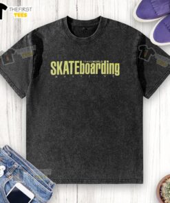 Alt Text: Pretty Transworld Skateboarding Magazine washed t-shirt featuring a stylish graphic design for skateboard enthusiasts.