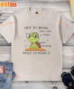 Pretty turtle wearing a stylish washed t-shirt, showcasing a fun and trendy look for casual outings.