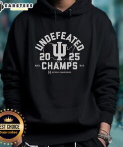 2025 Indiana Hoosiers Football hoodie celebrating the undefeated champs with a stylish design, perfect for fans.