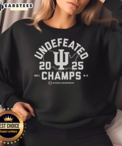 Indiana Hoosiers Football 2025 undefeated champs sweatshirt featuring 16-0 design, perfect for proud fans and supporters.
