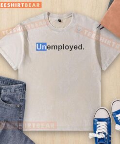 Alt Text: Pretty Unemployed Un Logo Washed T-Shirt featuring a stylish design, perfect for casual wear and unique fashion statements.