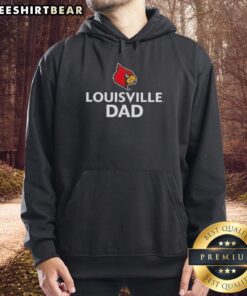 Alt Text: Cozy University of Louisville Cardinals Dad logo hoodie in red and black, perfect for fans and casual wear.