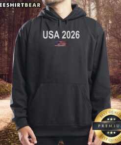 Pretty USA 2026 Soccer Football Hoodie featuring vibrant colors and a stylish design for fans and athletes alike.