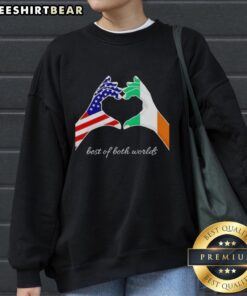 Pretty USA and Ireland flag sweatshirt showcasing the best of both worlds in a stylish design.