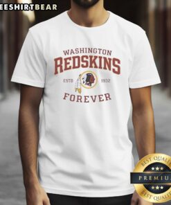 Alt Text: Pretty Washington Redskins Forever Estd 1932 T-Shirt featuring vibrant team colors and logo, perfect for fans.