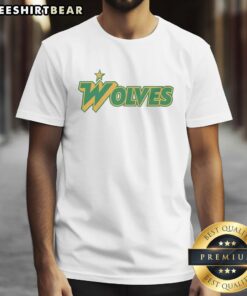 Pretty Wolves Star Logo Sports Team T-Shirt featuring a bold design and vibrant colors, perfect for fans and casual wear.