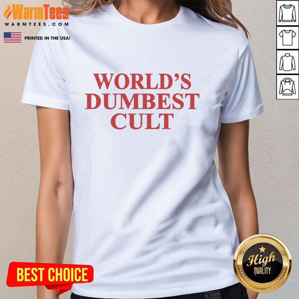 pretty-worlds-dumbest-cult-ladies-tee Alt Text: Pretty World's Dumbest Cult Ladies Tee design featuring colorful graphics and humorous text on a stylish shirt.