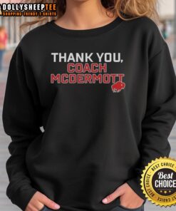 Cozy Top Thank You Coach McDermott sweatshirt in navy blue, perfect for showing appreciation and support for your coach.