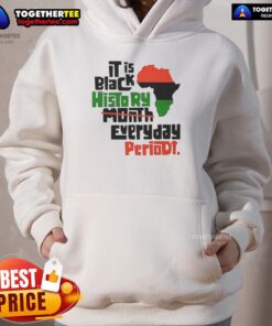 Alt Text: Black History Month hoodie featuring 'Top African' design, celebrating culture and heritage every day.