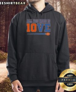 Alt Text: Top All You Need Is 10 Love Denver Broncos Bo Nix Football Signature Hoodie for fans and collectors.