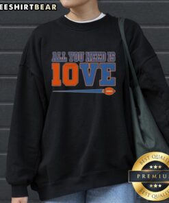 Denver Broncos Bo Nix sweatshirt featuring 'All You Need Is 10' design, perfect for football fans.