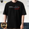 Alt Text: Top Annnd I'M Back Coronary Artery Bypass Surgery Heartbeat T-Shirt featuring a heart and heartbeat design.