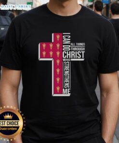 Arizona State Sun Devils Women's Basketball 'I Can Do All Things Through Christ' T-shirt for fans and athletes.