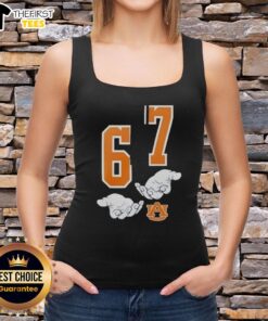 Funny Auburn Tigers 67 tank top featuring a playful design perfect for sports fans and casual wear.