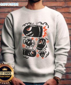 Top Bob-Ombing Run Sweatshirt featuring vibrant graphics inspired by classic gaming, perfect for cozy gaming sessions.