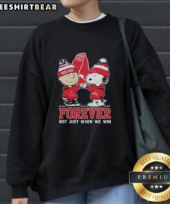 Cozy sweatshirt featuring Boston Red Sox, Snoopy, and Charlie Brown with 'Best Friends Forever' slogan.