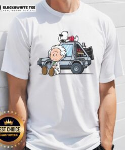 Top Brown To The Future T-Shirt featuring a vintage design and bold graphics, perfect for fans of classic movies.