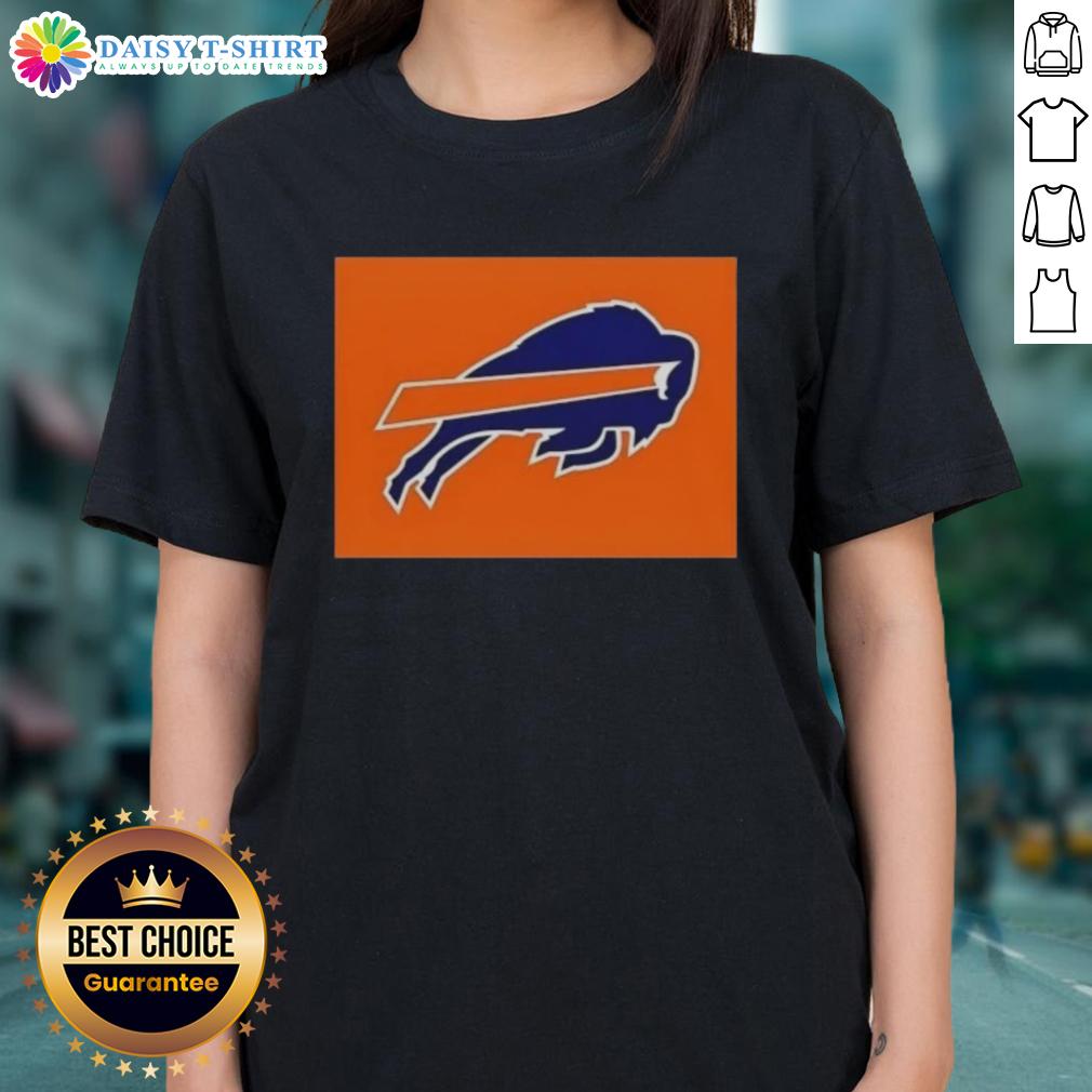 Top Buffalo Bills X Cleveland Browns Logo Ladies Tee Alt Text: Top Buffalo Bills x Cleveland Browns logo ladies tee featuring vibrant team colors and stylish design.