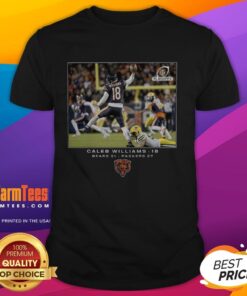 Caleb Williams Chicago Bears NFL Flash Features Wild Card T-Shirt, showcasing vibrant design and team logo for fans.