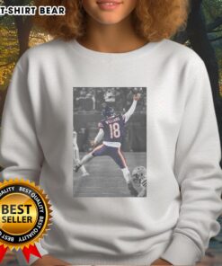 Alt Text: Caleb Williams Jumpman sweatshirt featuring stylish design and vibrant colors, perfect for fans and sports enthusiasts.
